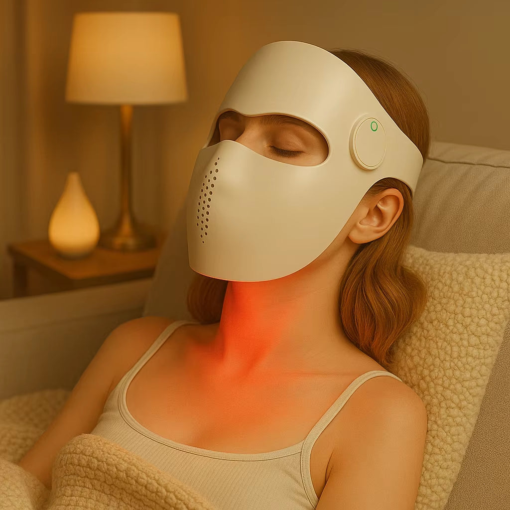 SUNSRED Professional 5D Red Light Therapy Mask 1064Nm for Anti-Aging Skin Rejuvenation Medical LED Facial Beauty Device for Spa